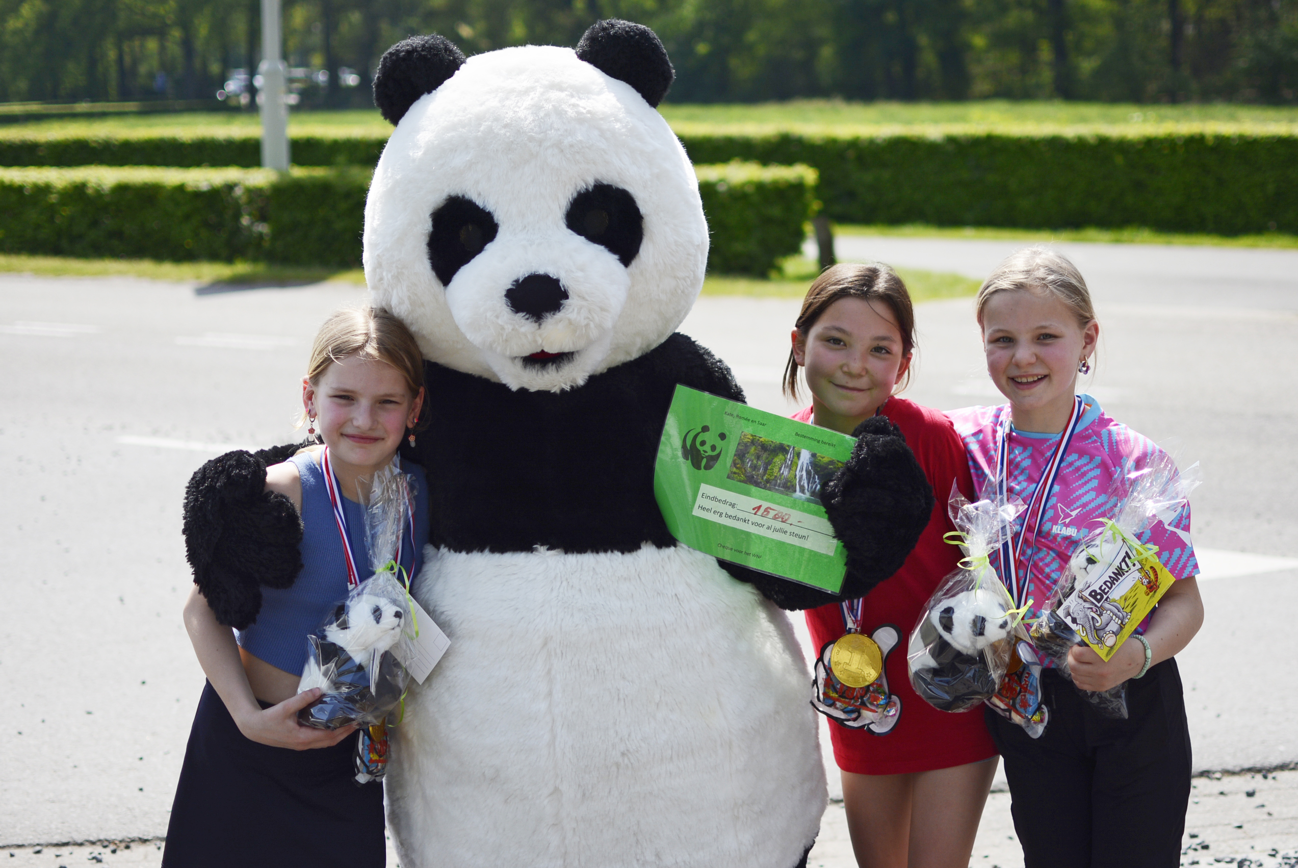 Panda met kinderen
